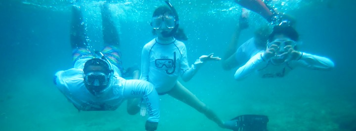 Students learn to be more confident swimmers and snorkelers.